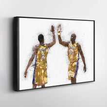 Load image into Gallery viewer, Kobe Bryant &amp; Shaquille O&#39;Neal Canvas Art – Los Angeles Lakers Wall Decor
