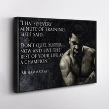 Load image into Gallery viewer, Muhammad Ali Quote Canvas Art – Boxing Wall Decor
