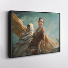 Load image into Gallery viewer, Luke &amp; Rey Skywalker Artwork - Star Wars Canvas Wall Art Decor
