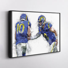 Load image into Gallery viewer, Cooper Kupp &amp; Matthew Stafford Canvas Art – Los Angeles Rams Wall Decor
