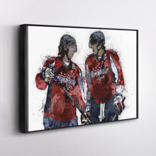Load image into Gallery viewer, Alex Ovechkin &amp; Nicklas Backstrom Canvas Art – Washington Capitals Wall Decor

