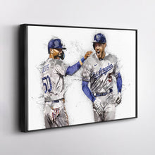 Load image into Gallery viewer, Freddie Freeman &amp; Mookie Betts Canvas Art – Los Angeles Dodgers Wall Decor
