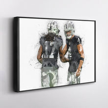 Load image into Gallery viewer, Derek Carr &amp; Davante Adams Canvas Art – Las Vegas Raiders Wall Decor

