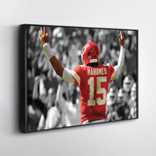 Load image into Gallery viewer, Patrick Mahomes Canvas Art – Touchdown NFL Wall Decor
