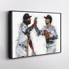 Load image into Gallery viewer, Jose Ramirez &amp; Andres Gimenez Canvas Art – Cleveland Guardians Wall Decor
