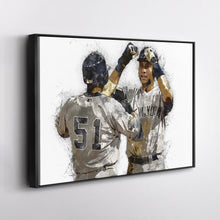 Load image into Gallery viewer, Derek Jeter &amp; Bernie Williams Canvas Art – New York Yankees Wall Decor
