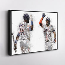 Load image into Gallery viewer, Yordan Alvarez &amp; Jose Altuve Canvas Art – Houston Astros Wall Decor
