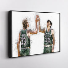 Load image into Gallery viewer, Larry Bird &amp; Kevin McHale Canvas Art – Boston Celtics Wall Decor
