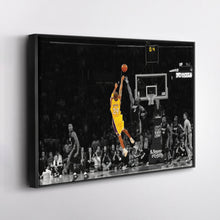 Load image into Gallery viewer, Kobe Bryant Lakers Buzzer Beater vs Miami Heat Canvas Wall Art Decor - NBA Iconic Art

