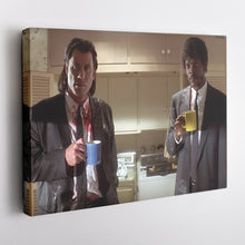 Load image into Gallery viewer, Pulp Fiction Coffee Scene Canvas – Tarantino Movie Wall Art
