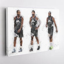 Load image into Gallery viewer, Kawhi Leonard, Paul George &amp; James Harden Canvas Art - LA Clippers Wall Decor
