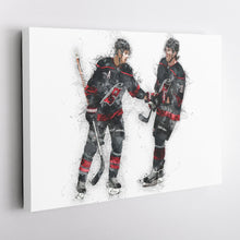 Load image into Gallery viewer, Sebastian Aho &amp; Andrei Svechnikov Canvas Art – Carolina Hurricanes Wall Decor
