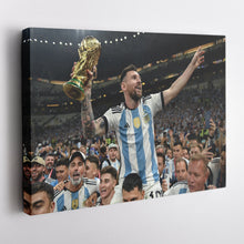 Load image into Gallery viewer, Lionel Messi World Cup Celebration Canvas Art - Soccer Wall Decor Poster
