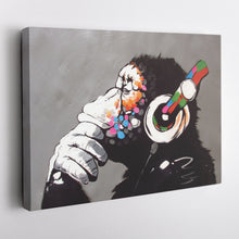 Load image into Gallery viewer, Banksy Male DJ Canvas – Urban Graffiti Wall Art Decor
