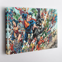 Load image into Gallery viewer, DC Superheroes Canvas Wall Art – Comics Print for Kids Room
