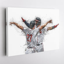 Load image into Gallery viewer, Austin Riley &amp; Dansby Swanson Canvas Art – Atlanta Braves Wall Decor
