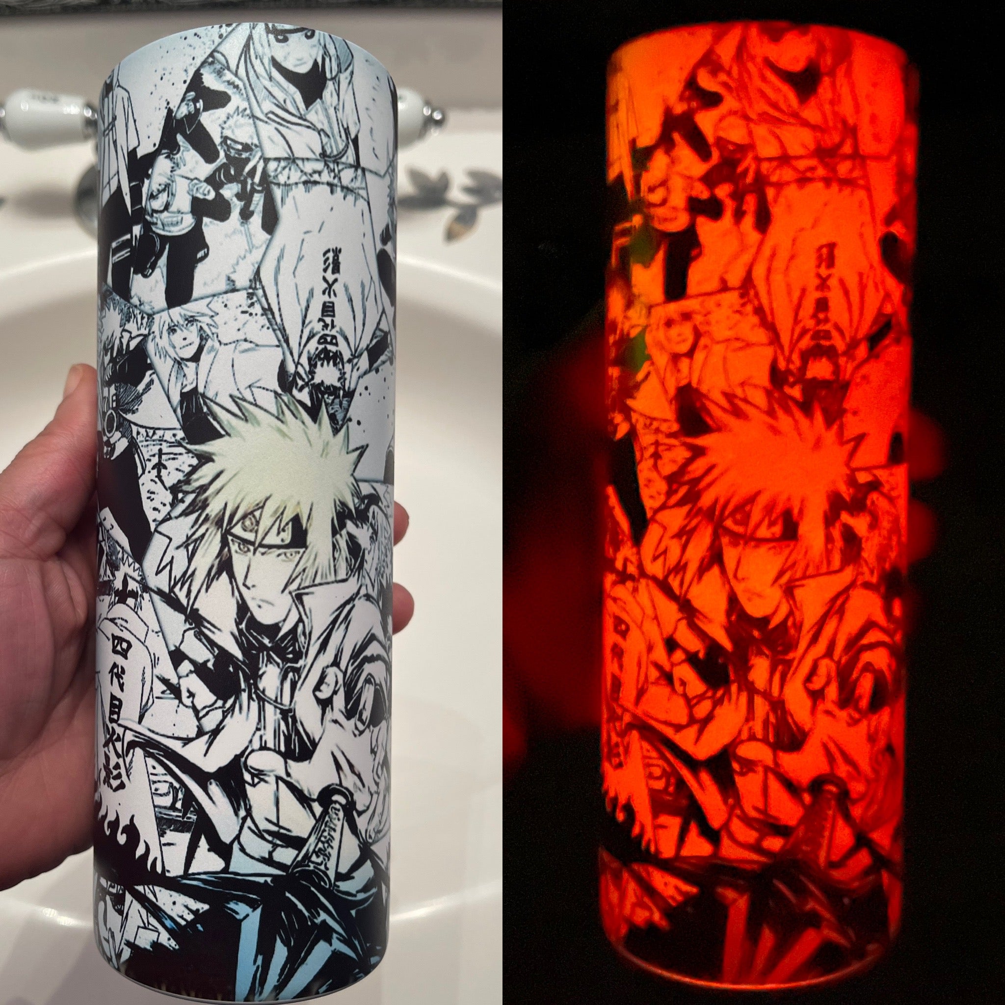 20oz Custom Glow Skinny Tumbler