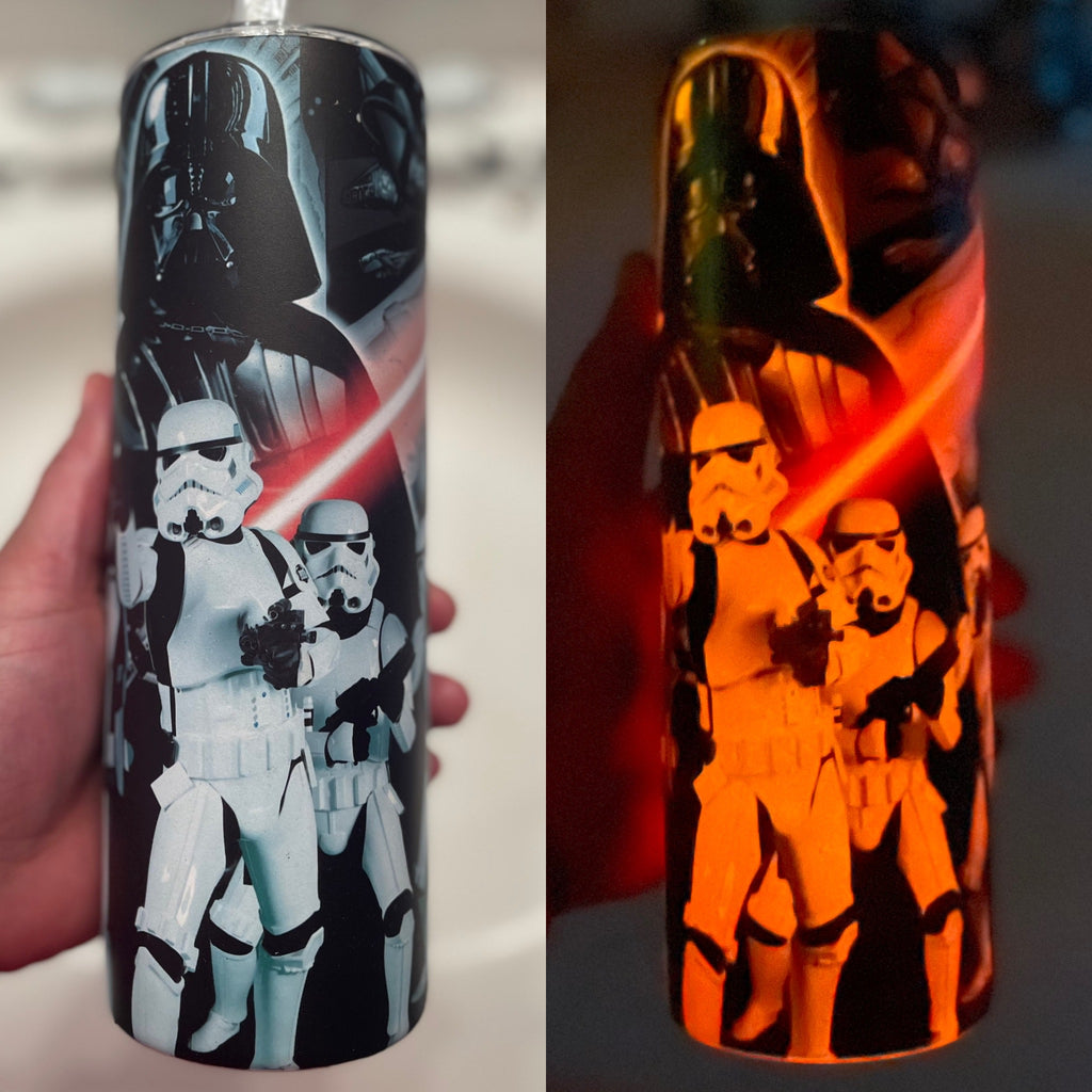 20oz Custom Glow Skinny Tumbler