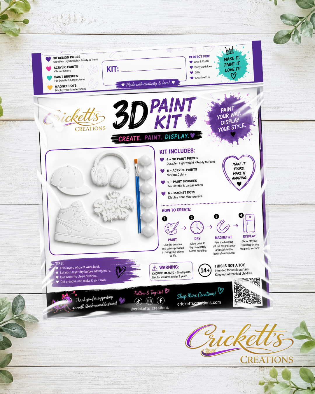 COLOR ME! 3D Printed Paint Kit - Grown Folks
