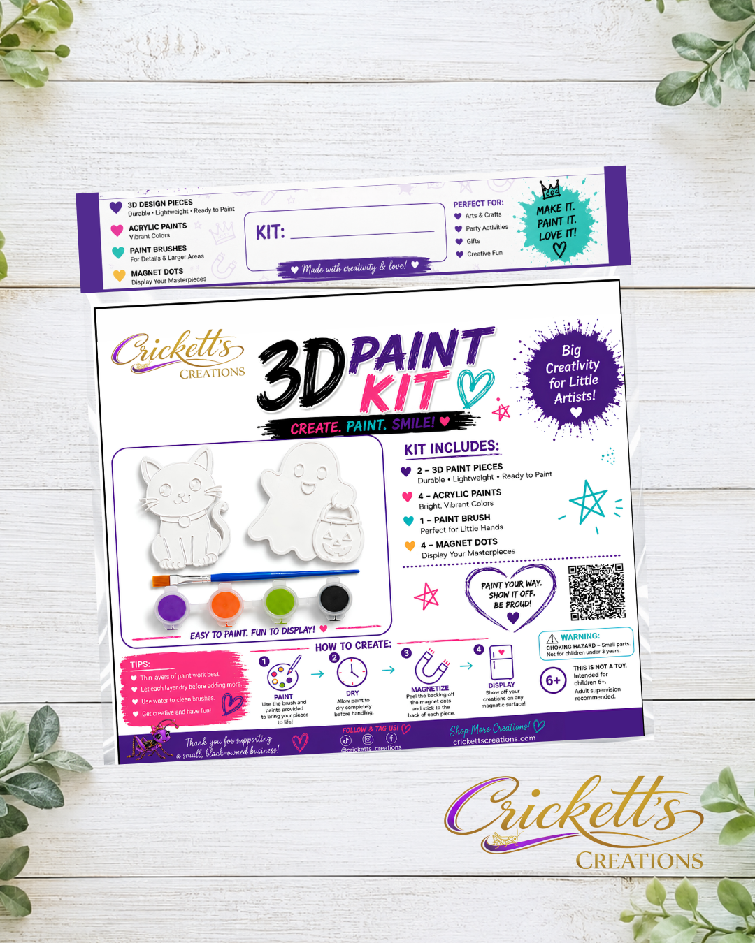 COLOR ME! 3D Printed Paint Kit - Kids