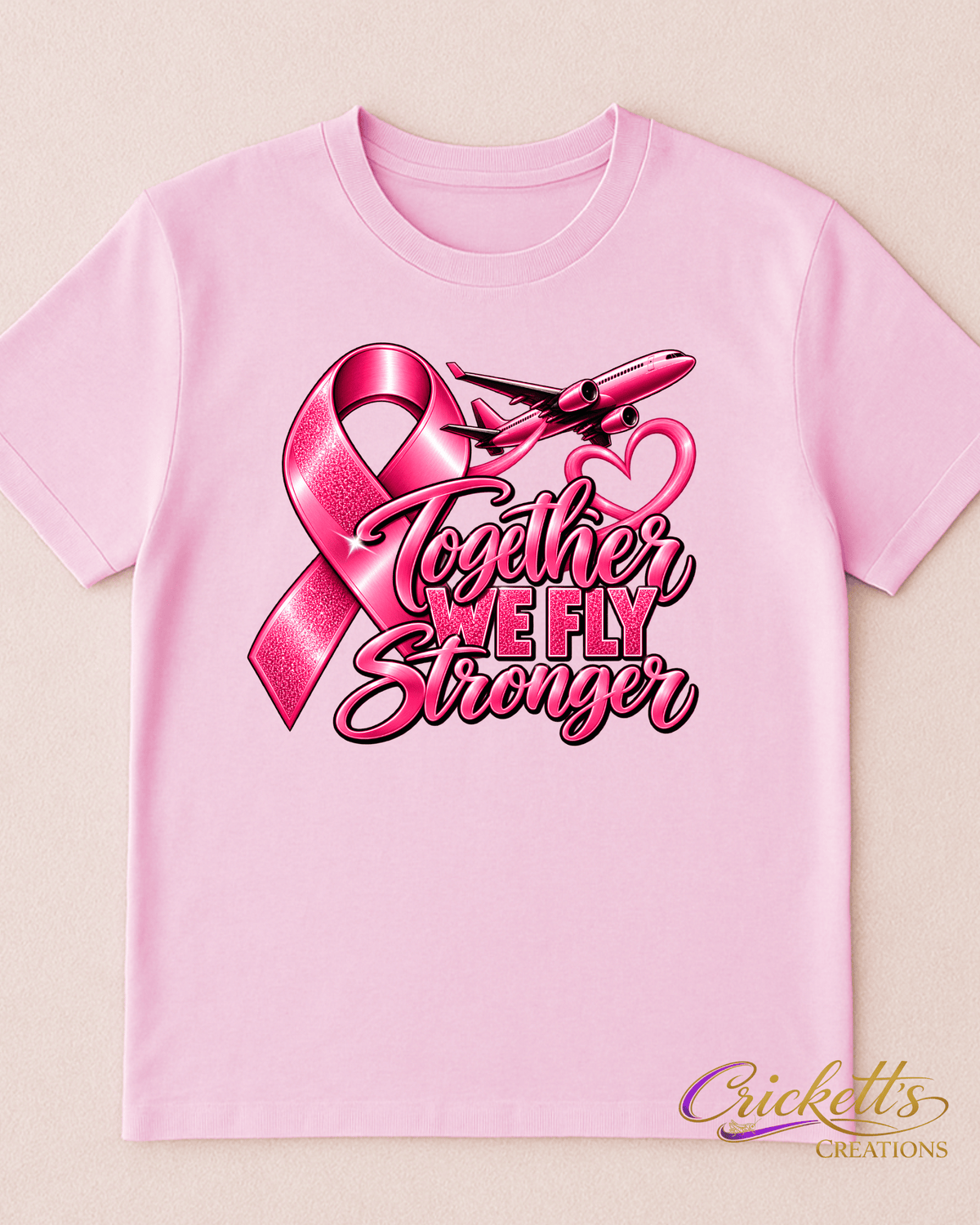 Together We Fly Stronger – Breast Cancer Awareness T-Shirt