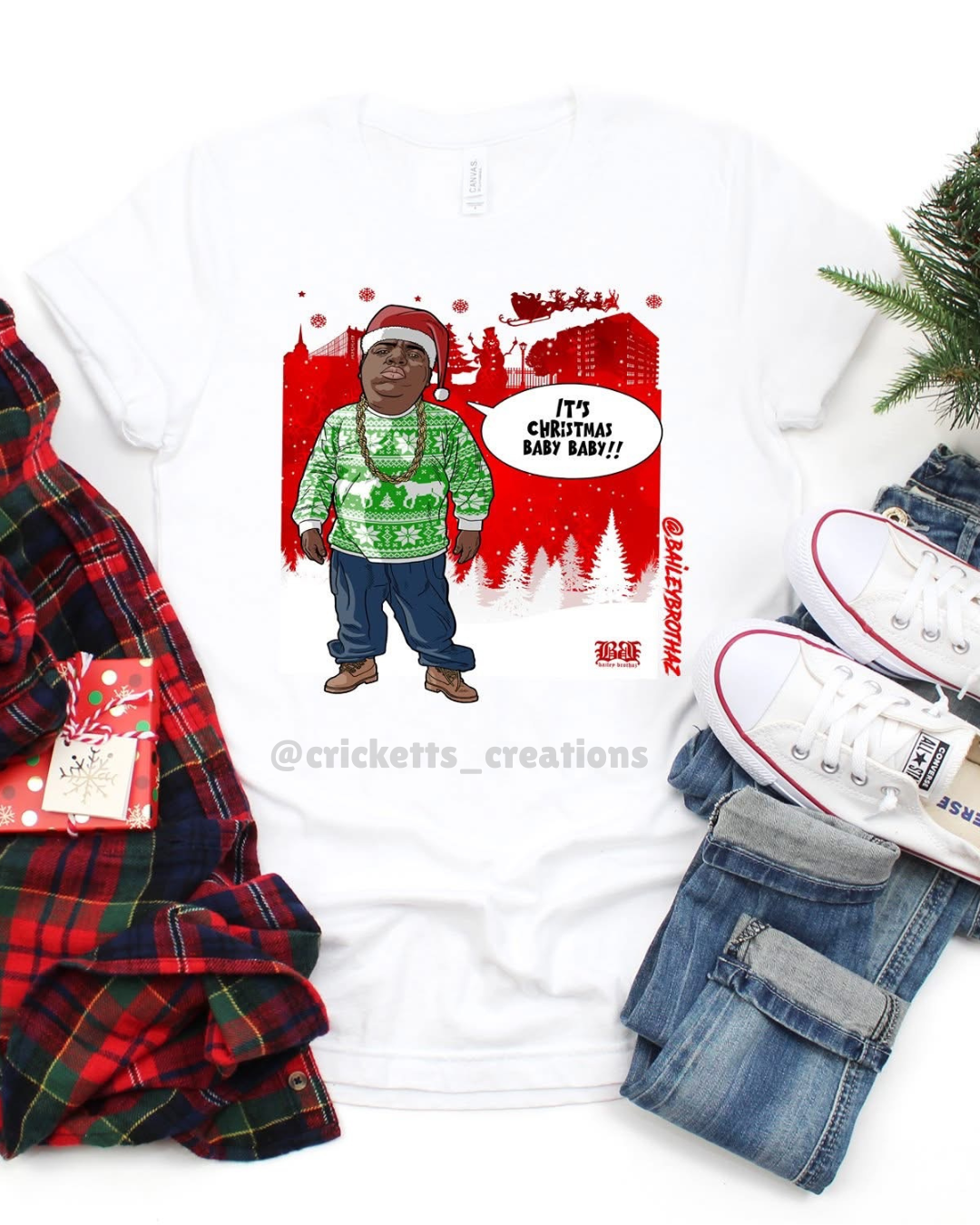 “It’s Christmas Baby Baby!!” Biggie Christmas Shirt
