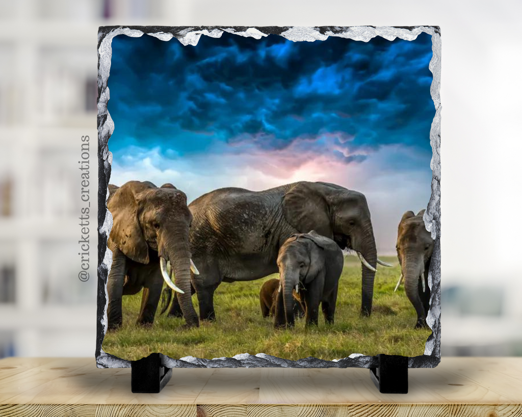Custom Square Photo Rock Slate