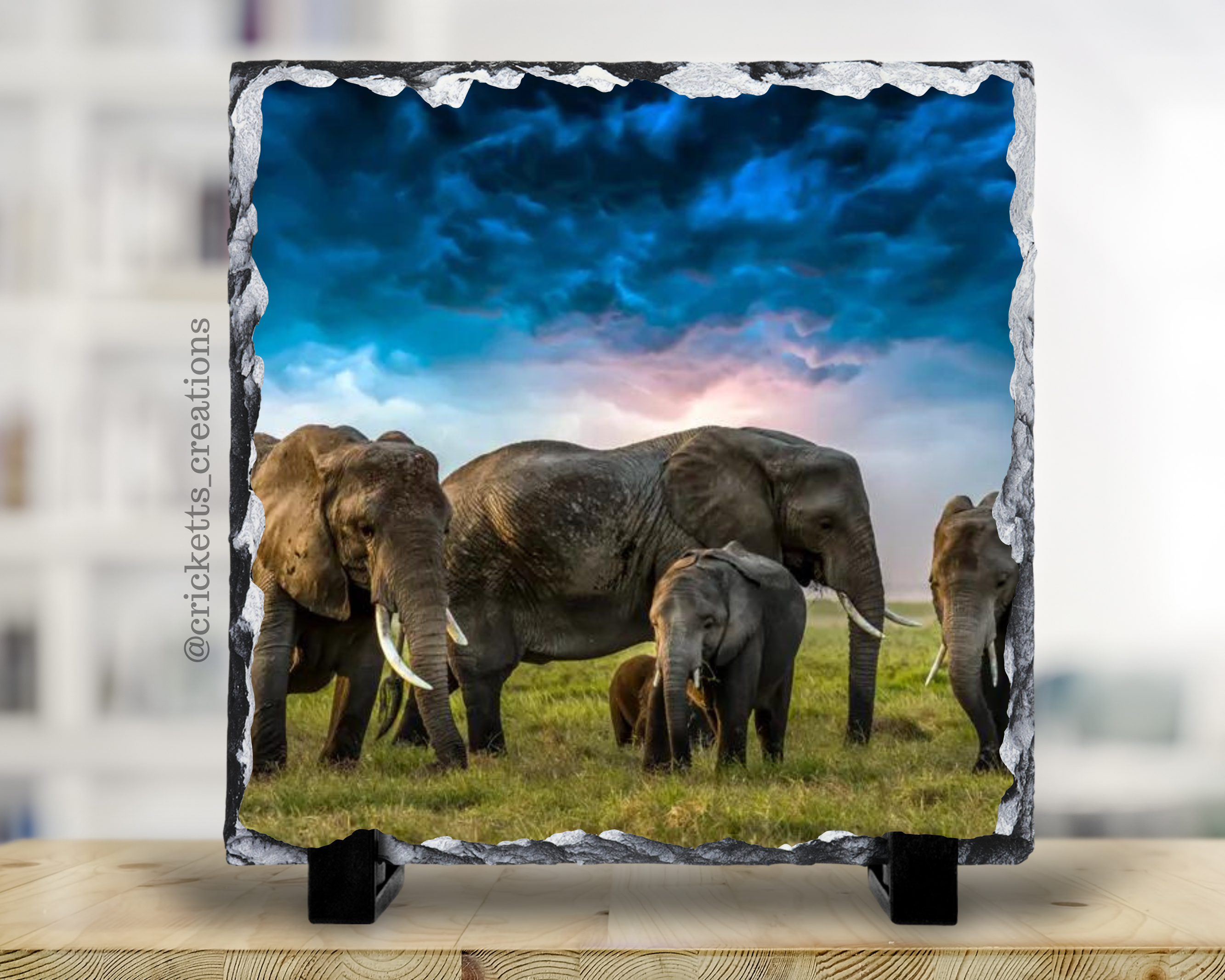 Custom Square Photo Rock Slate