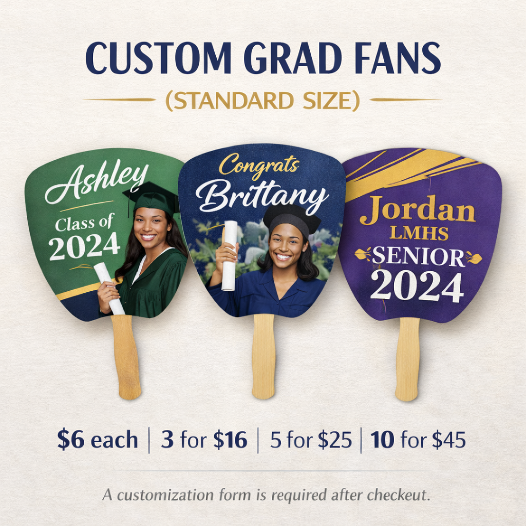 Custom Grad Fans (Standard SIze)