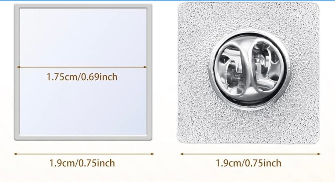 Little Love Collection Pins — Heart, Round & Square