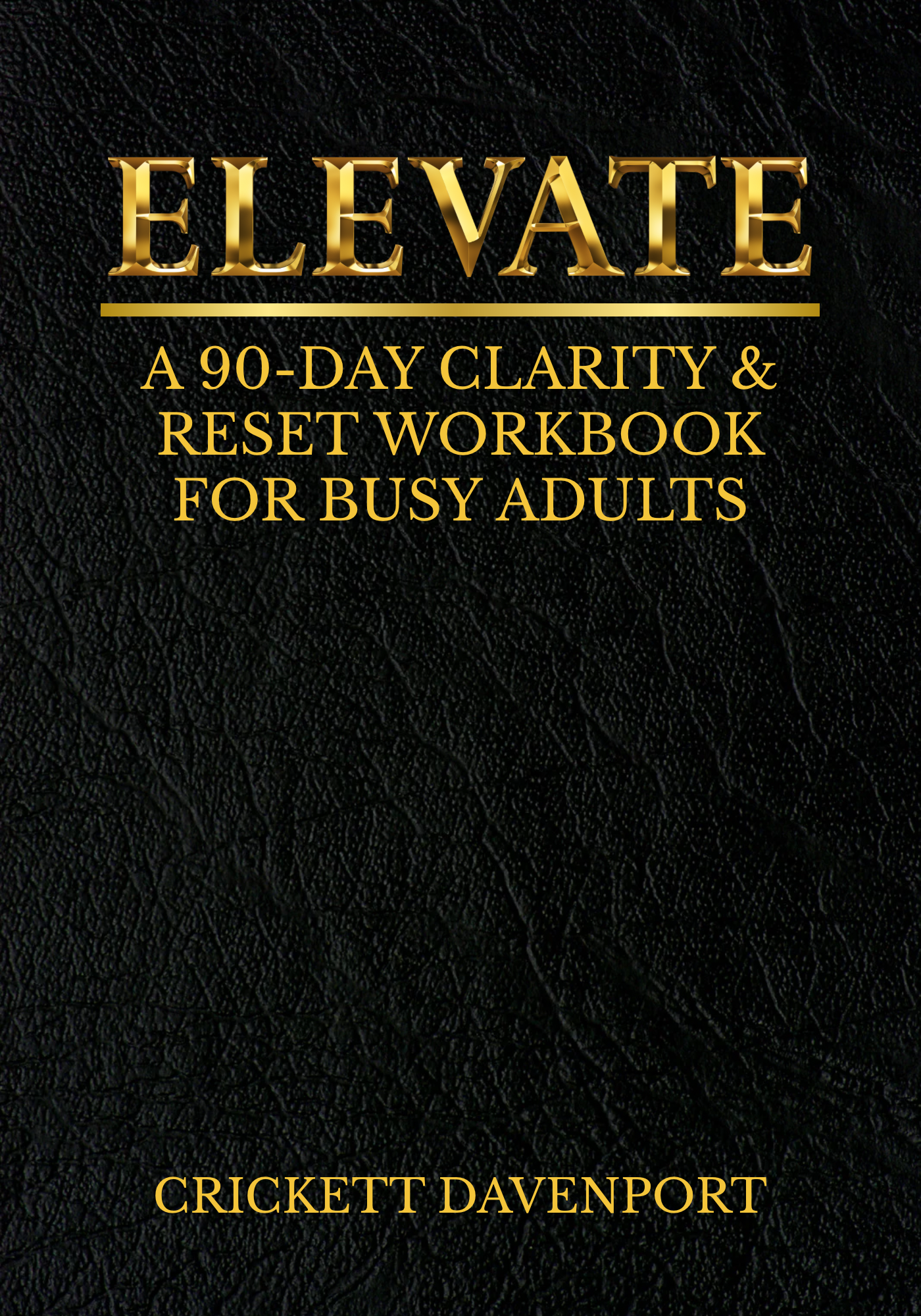 Elevate: A 90 Day Clarity & Reset Workbook for Busy Adults