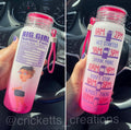 Custom Frosted Glass Water Bottle