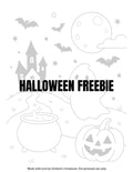 Halloween Sampler Page – Free Coloring Download