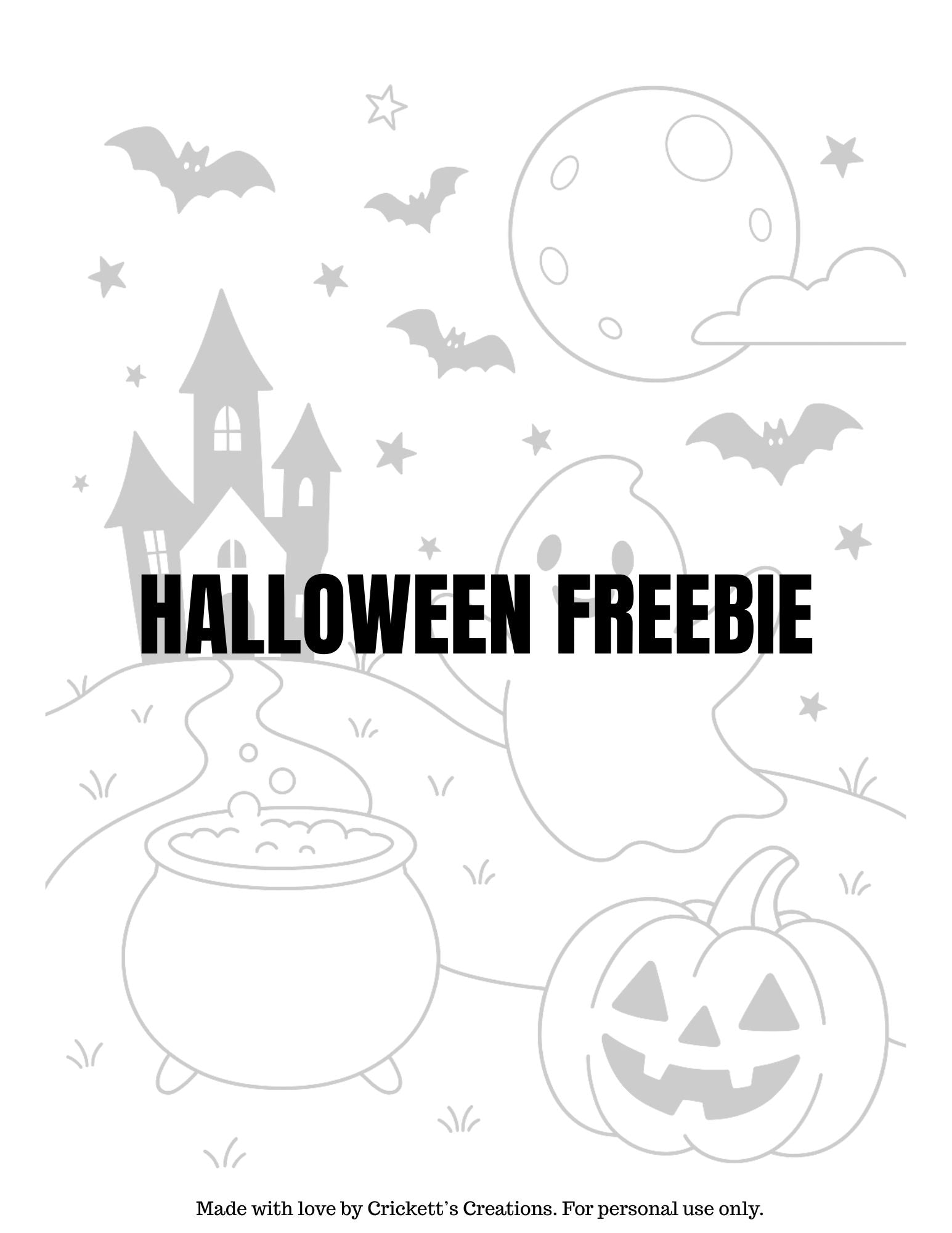 Halloween Sampler Page – Free Coloring Download
