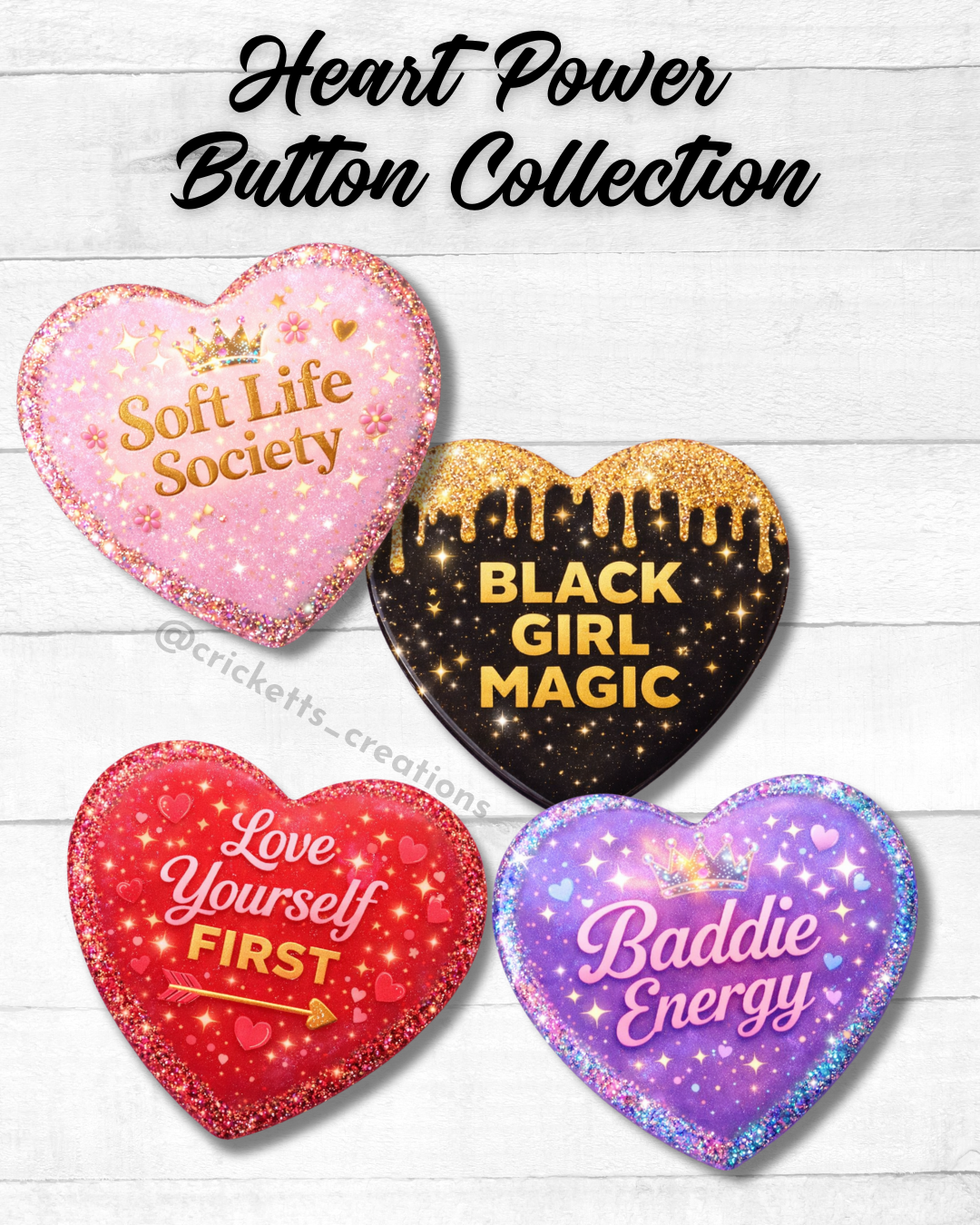 Heart Power Button Collection