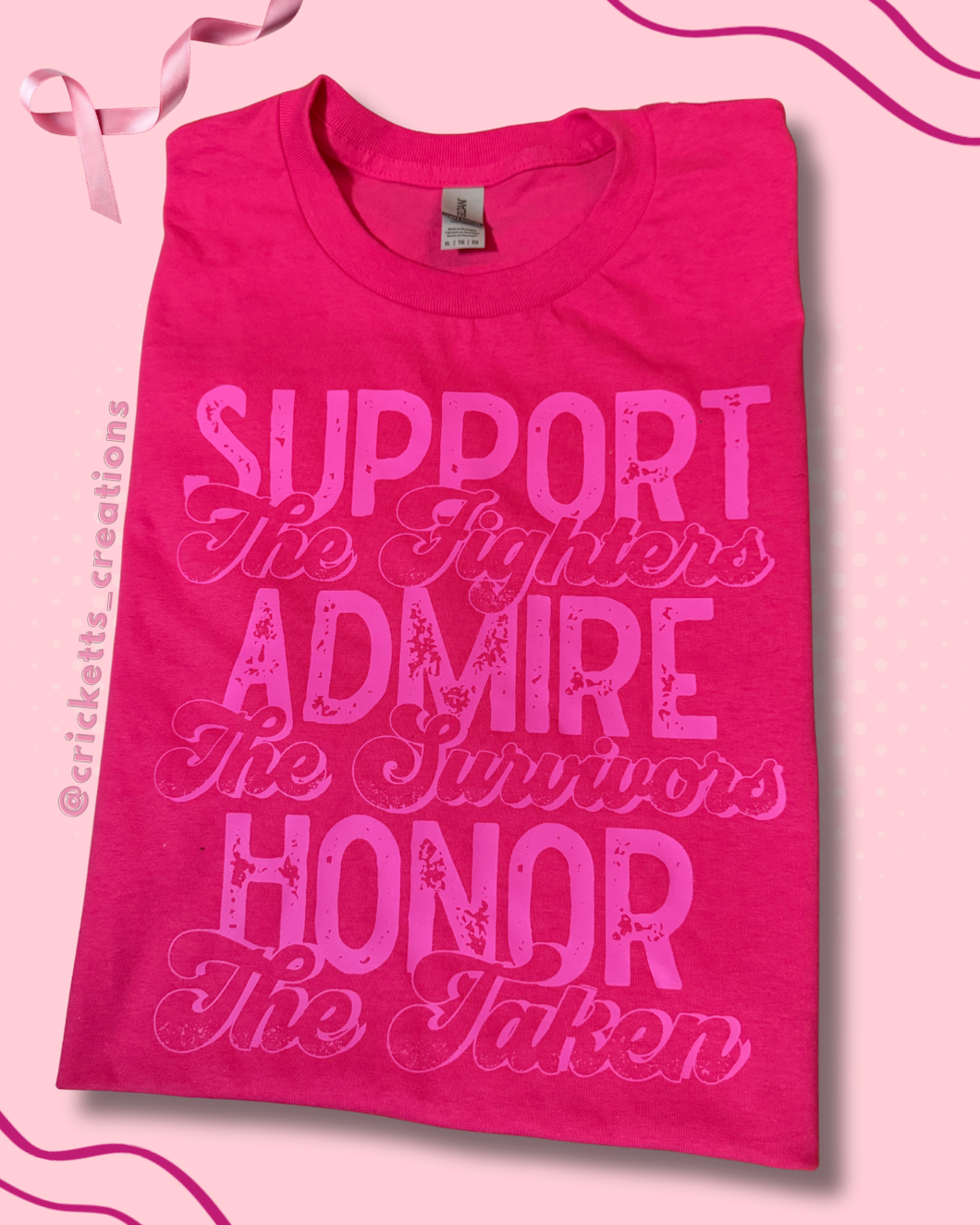 Support, Admire, Honor Breast Cancer Awareness Tee – Pink Tribute Shirt