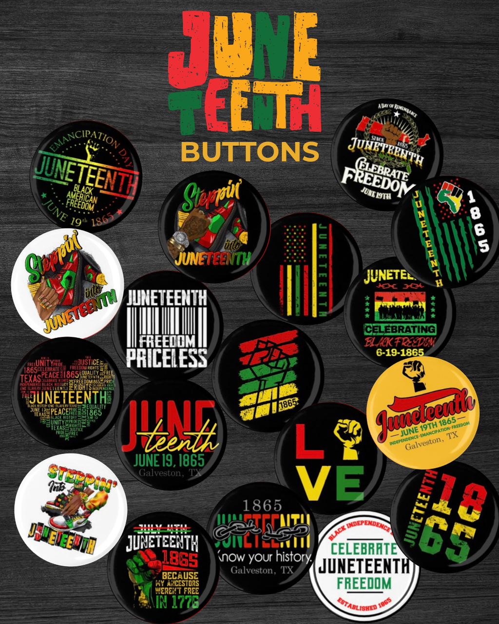 Juneteenth Statement Buttons