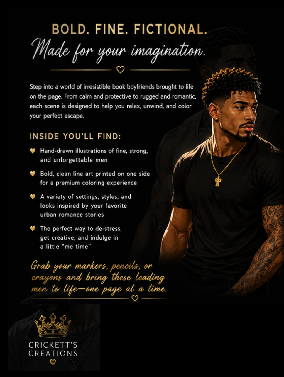 Leading Men: An Adult Coloring Book Inspired by Urban Romance Book Boyfriends
