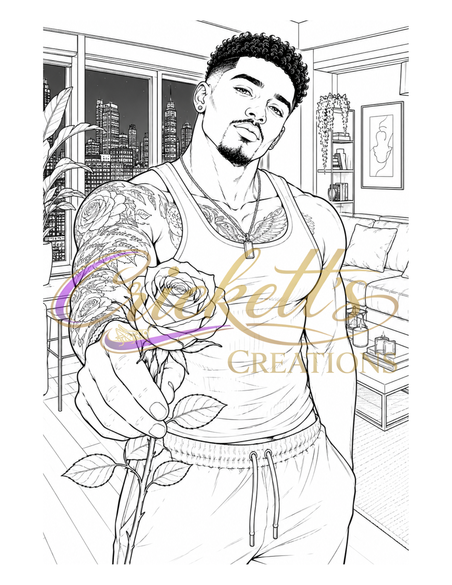 Leading Men: An Adult Coloring Book Inspired by Urban Romance Book Boyfriends