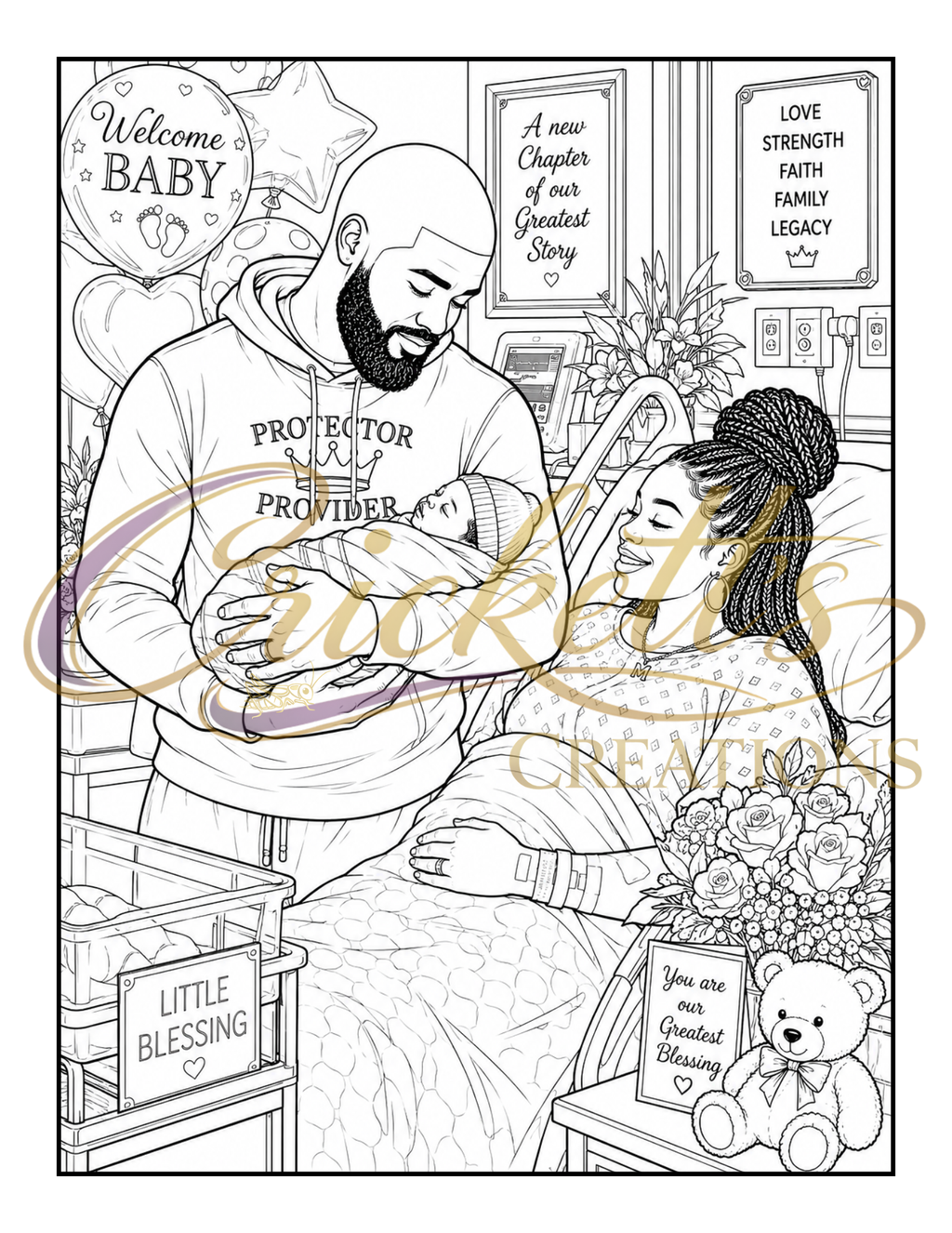 Kings Among Us (Celebrating Black Fatherhood): A Coloring Book Honoring Fathers, Protectors, Providers & Role Models