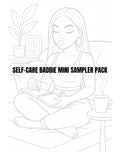 Self-Care Baddie Sampler Pack - Coloring Pages Digital Download