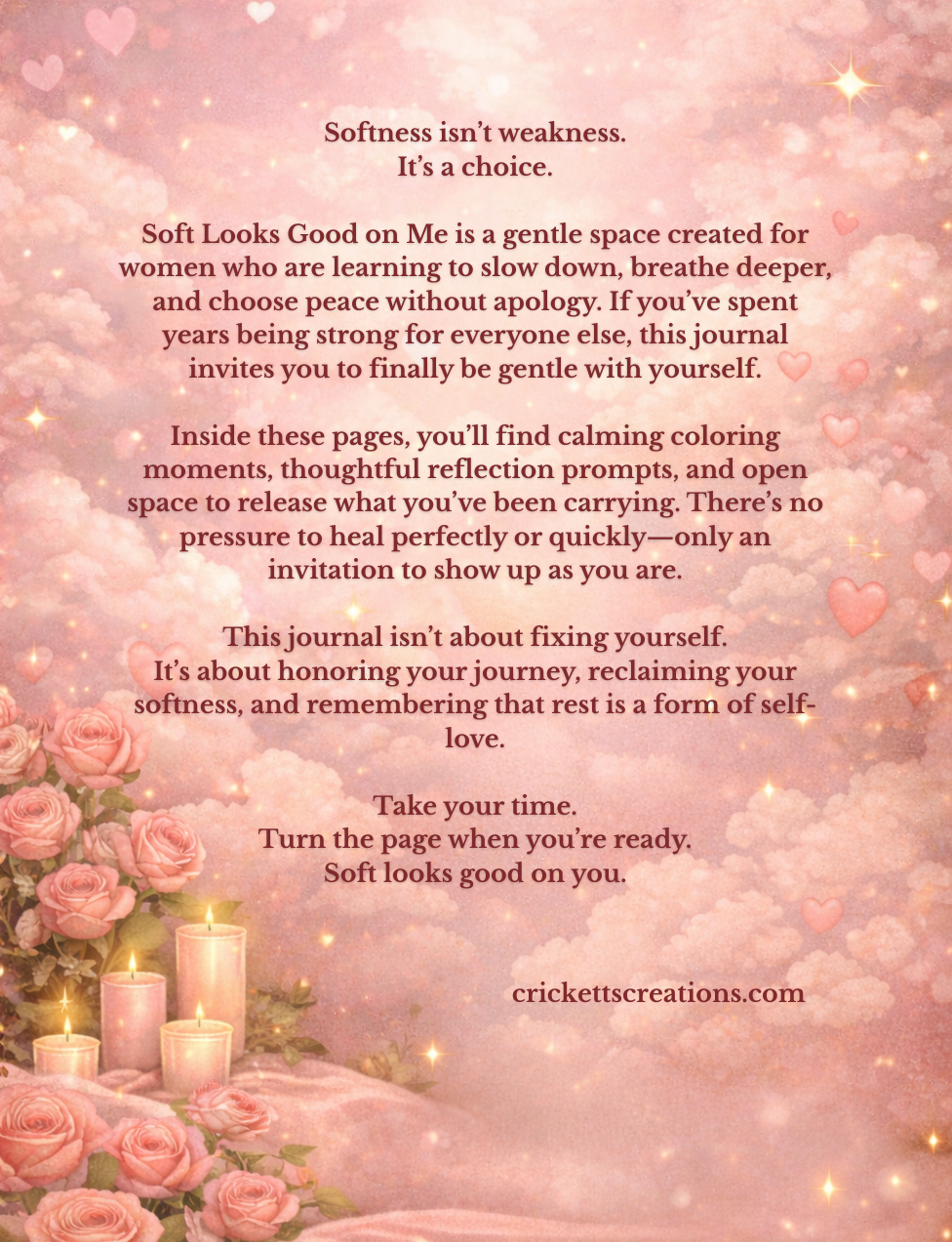 Soft Looks Good on Me: A Self-Care Coloring & Reflection Journal for Women Embracing Peace