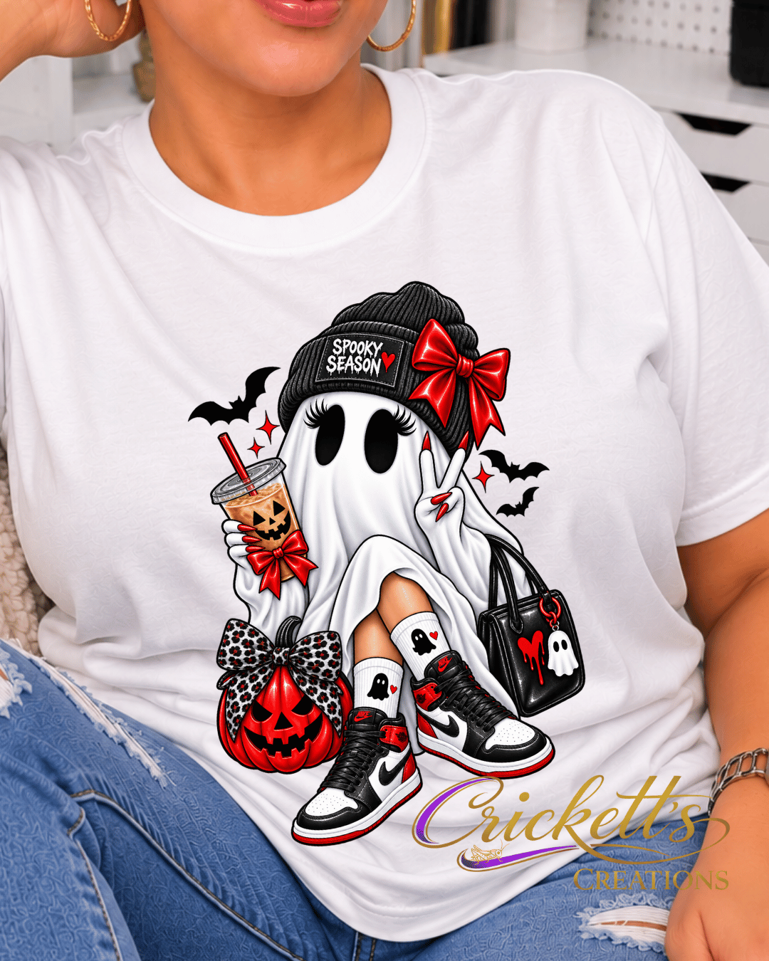 Spooky Season Ghost Graphic T-Shirt