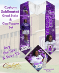 Custom Sublimated Grad Stole & Cap Topper Set