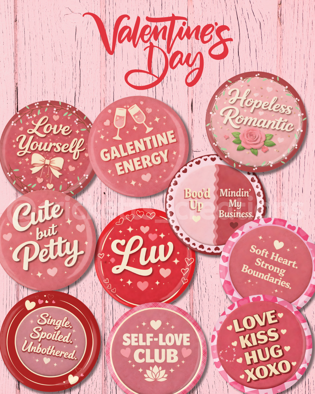 Valentine’s Day Buttons