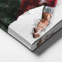 Load image into Gallery viewer, Cristiano Ronaldo Canvas Art – Portugal National Team Wall Decor
