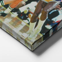 Load image into Gallery viewer, Larry Bird &amp; Magic Johnson Canvas – Lakers vs Celtics Wall Art Print
