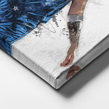 Load image into Gallery viewer, Luka Doncic &amp; Dirk Nowitzki Canvas Art – Dallas Mavericks Wall Decor

