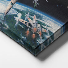 Load image into Gallery viewer, Death Star, Star Destroyer, Battle, TIE Interceptor Canvas Wall Art Decor - Star Wars Epic Art
