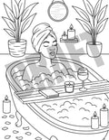 Self Care Baddie – Baddie Coloring Page | $1 Digital Download